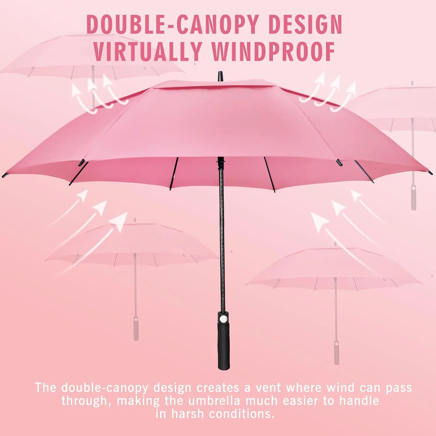 ZOMAKE Large Golf Umbrella for Rain Heavy Duty,Big Golf umbrellas Windproof,51/54/62/68 Inch Extra Large Oversized Umbrella