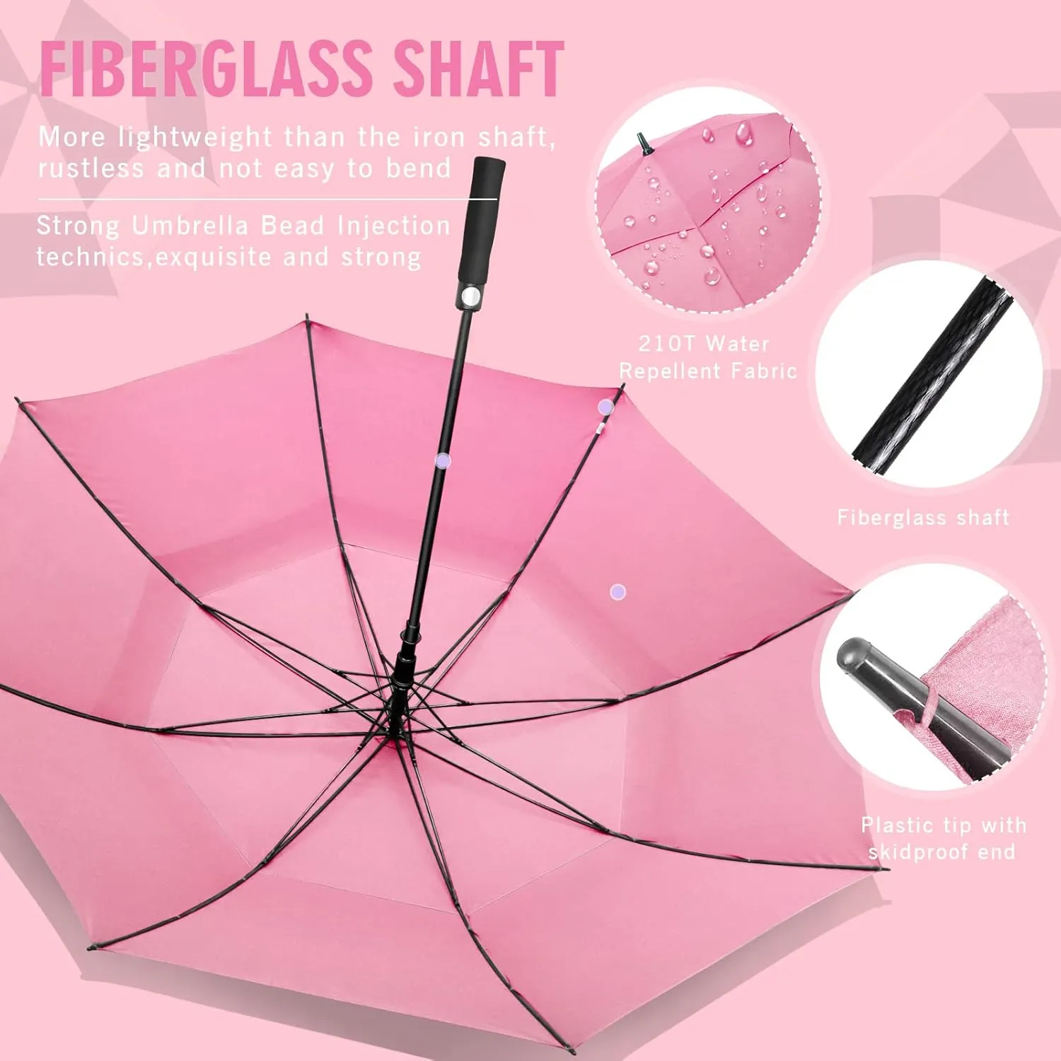 ZOMAKE Large Golf Umbrella for Rain Heavy Duty,Big Golf umbrellas Windproof,51/54/62/68 Inch Extra Large Oversized Umbrella